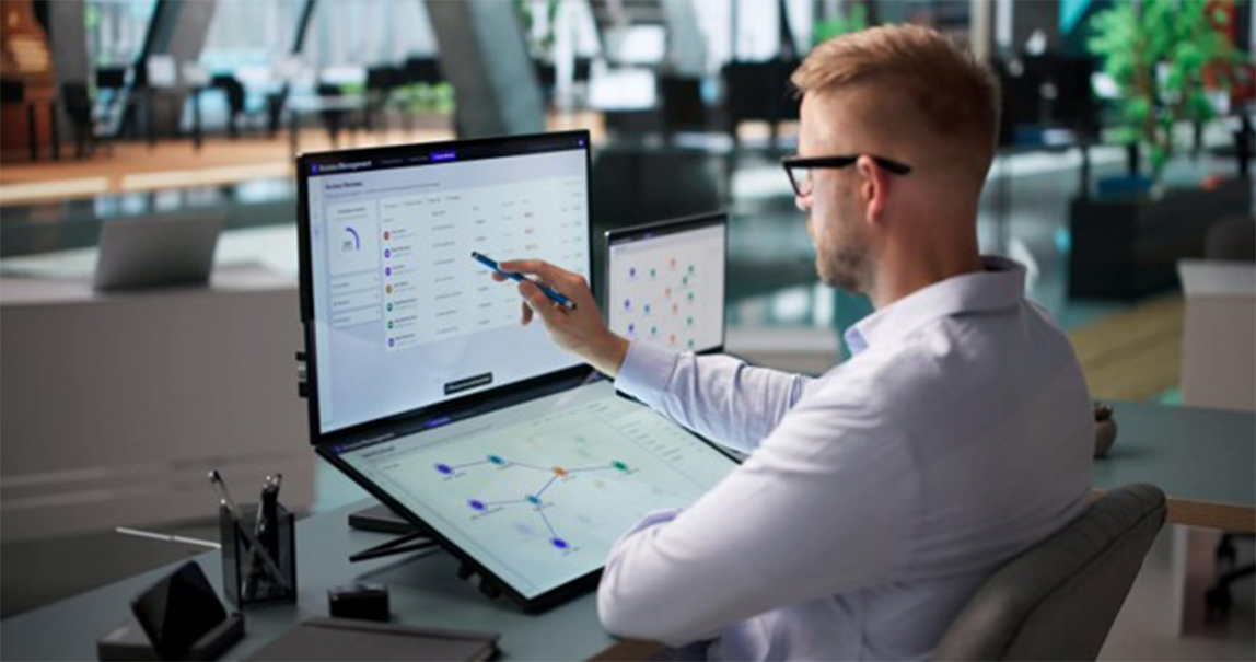 IT professional reviewing application access and security settings